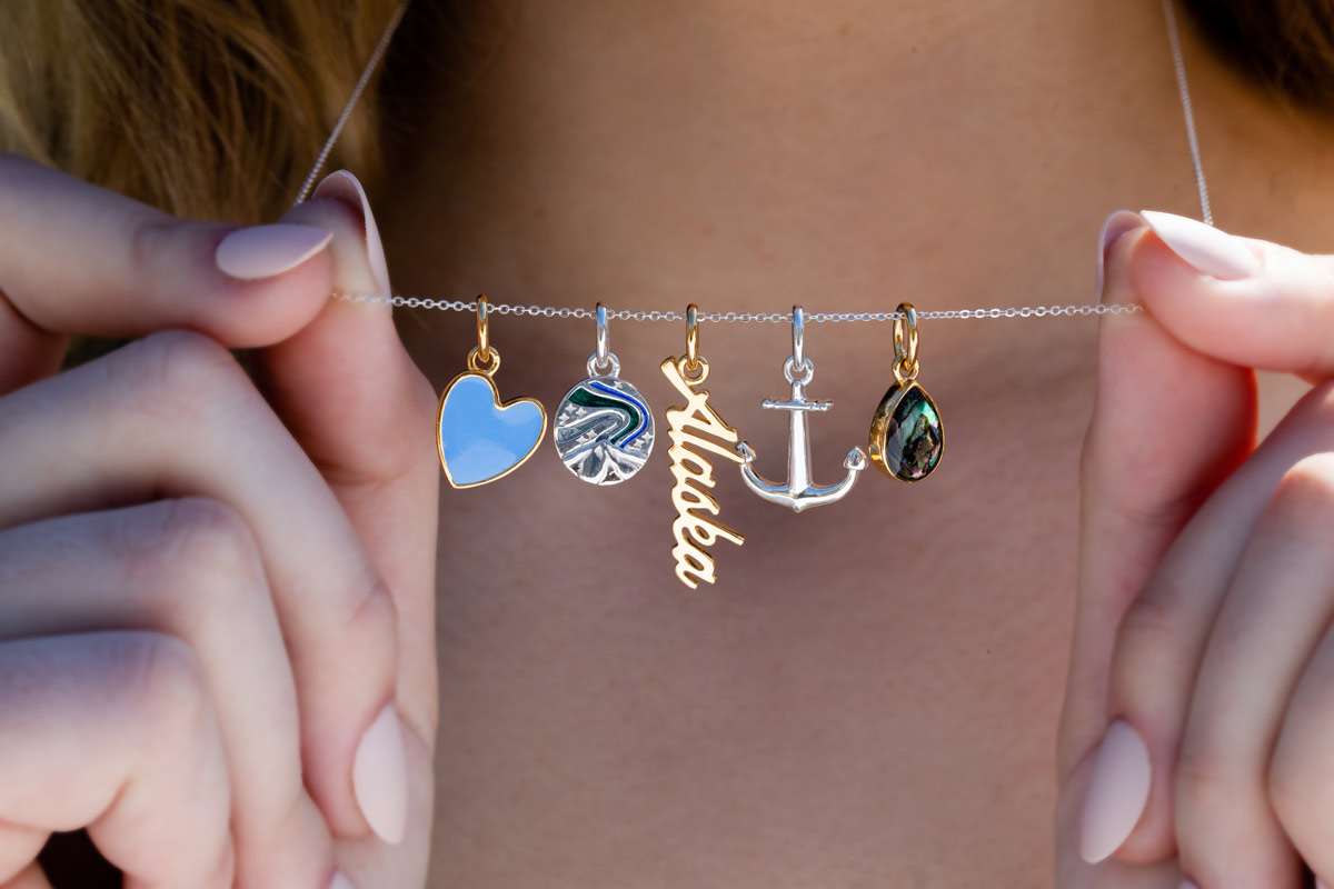 Alaska Charm Necklace Cruise Port Jewelry Boutique