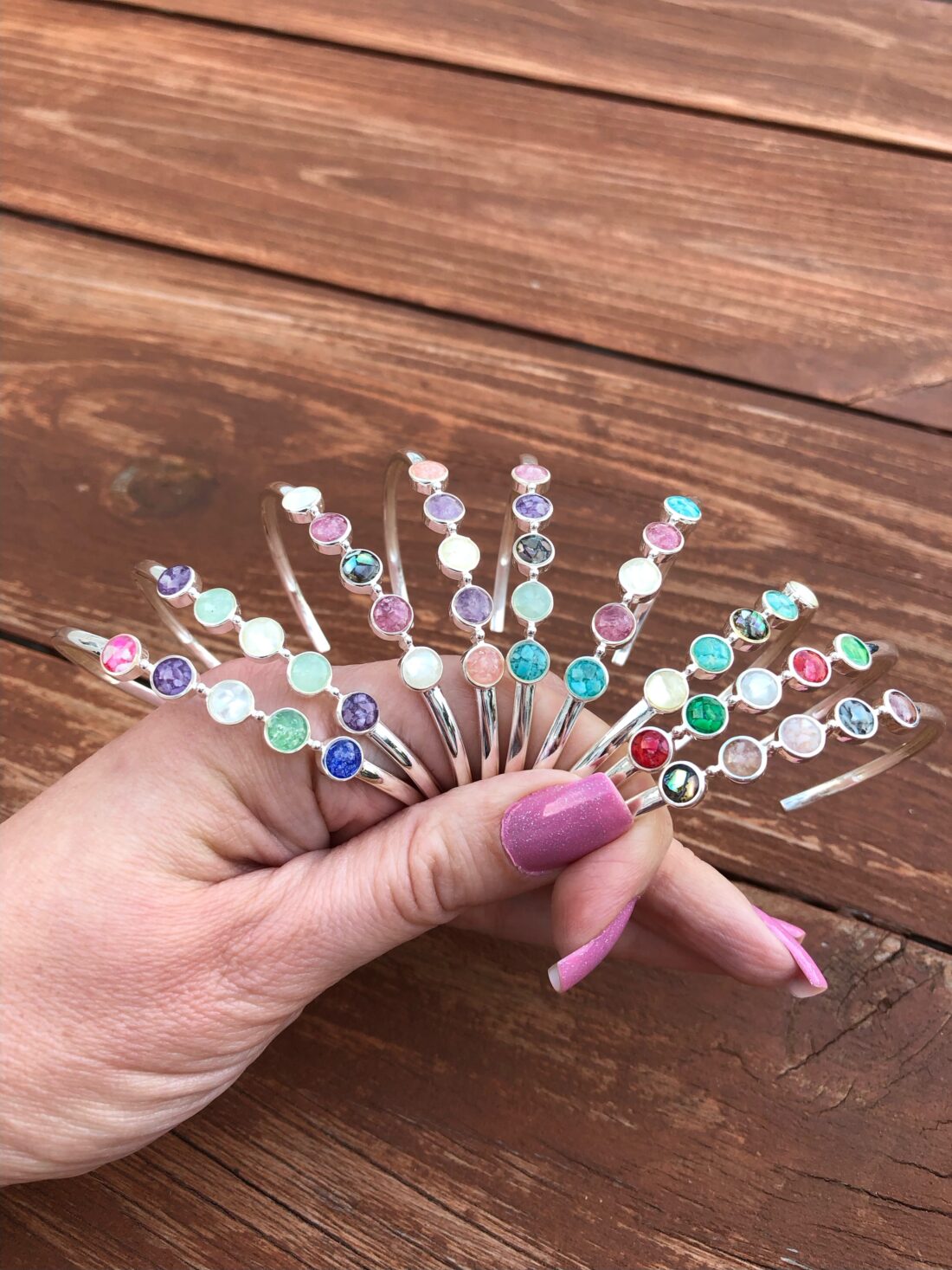 Endless Summer Cuff collection by Dune Jewelry, simple summer bangle bracelets.