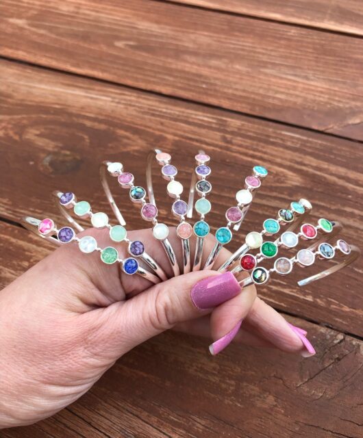 Endless Summer Cuff collection by Dune Jewelry, simple summer bangle bracelets.
