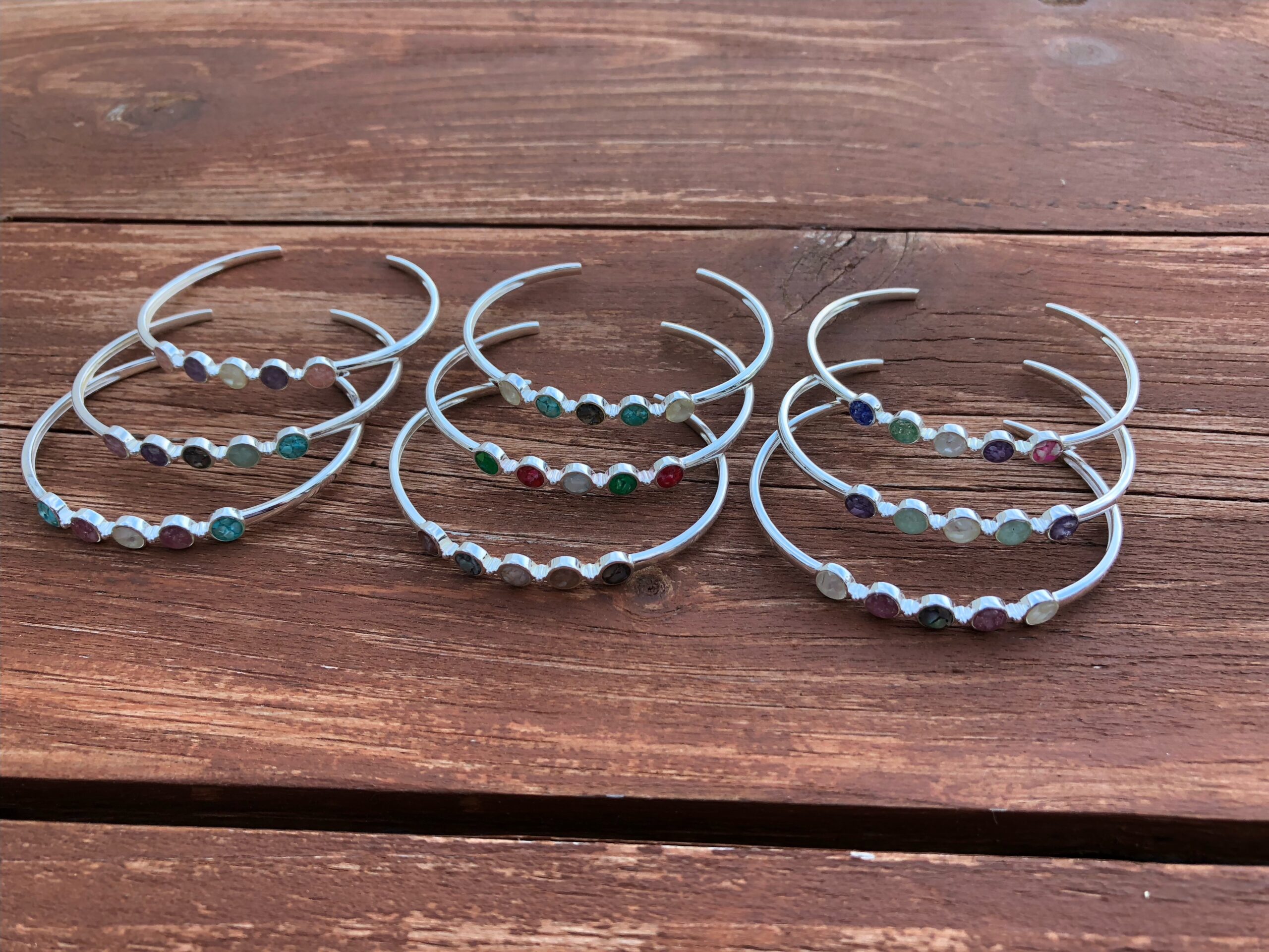 Large collection of Endless Summer Cuffs by Dune Jewelry.