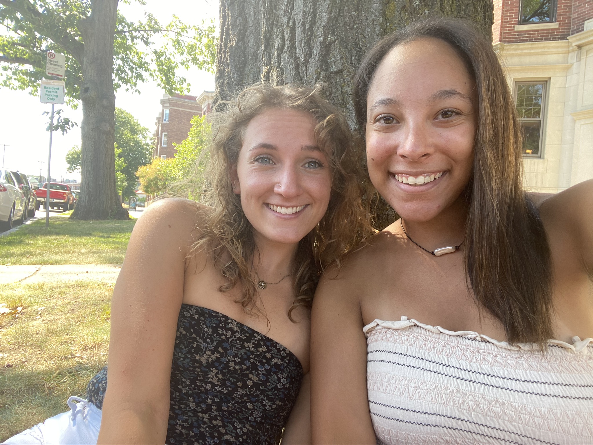 Sarah, the Studio Manager and Lead Production Sand Artist at Dune Jewelry and her best friend Anneliese.