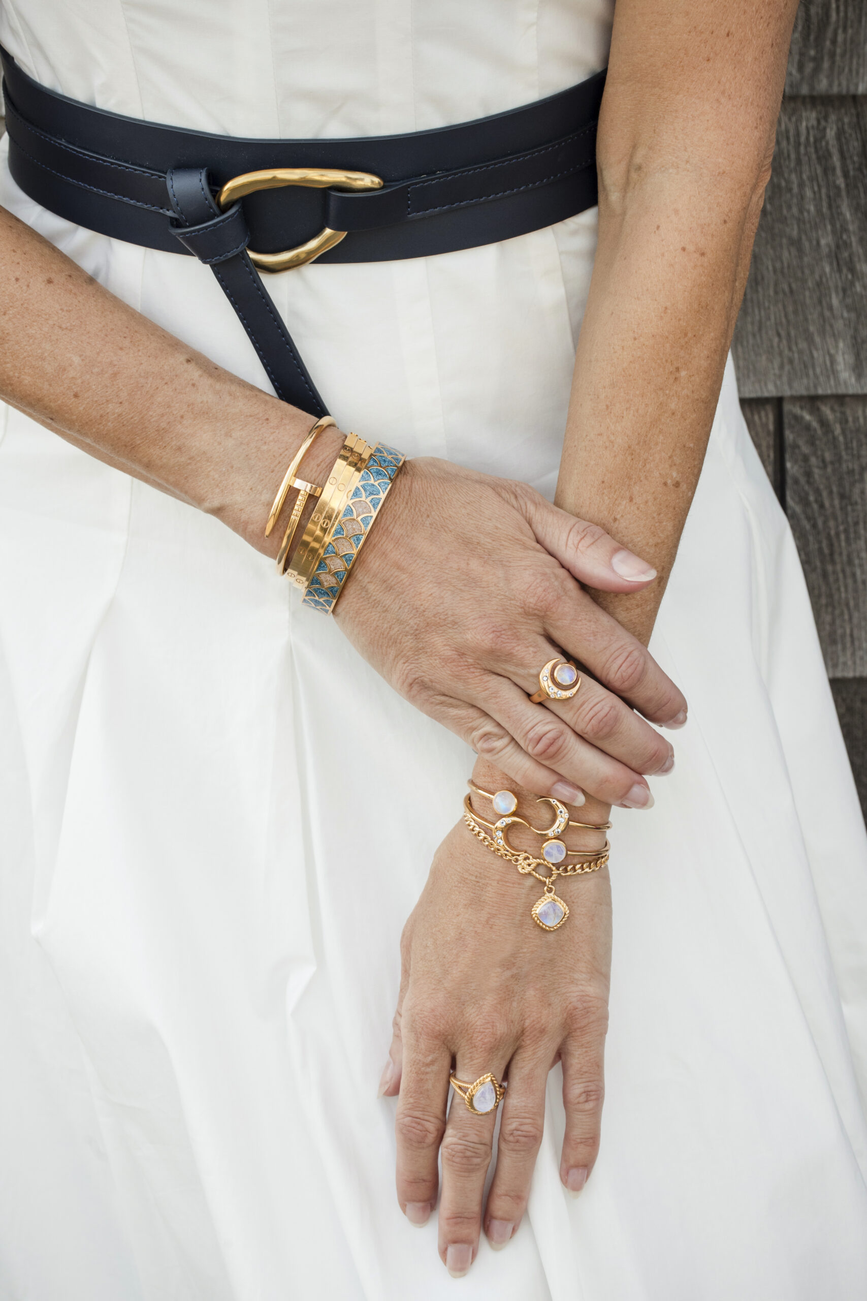 Captain Kate new nautical and celestial sterling silver and gold jewelry collection with Dune Jewelry.