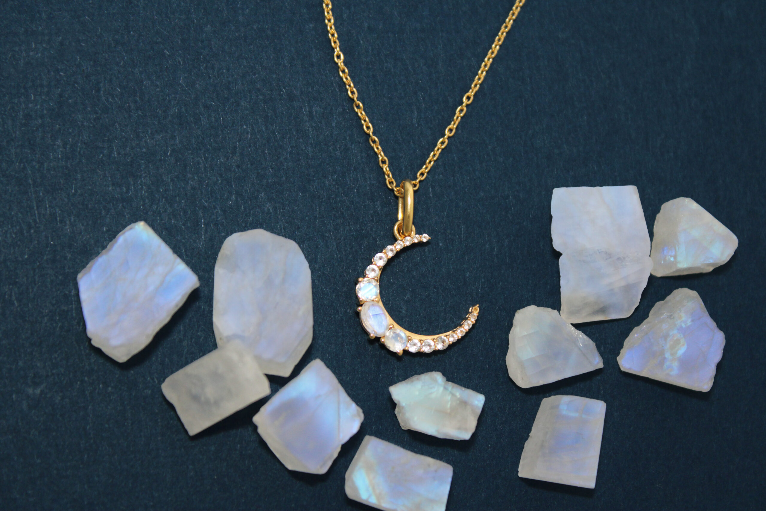 Moonstone Spirit Necklace, Tiffany Rice Spirit Medium. Mystical magical jewelry amulets and talismans from Dune Jewelry.