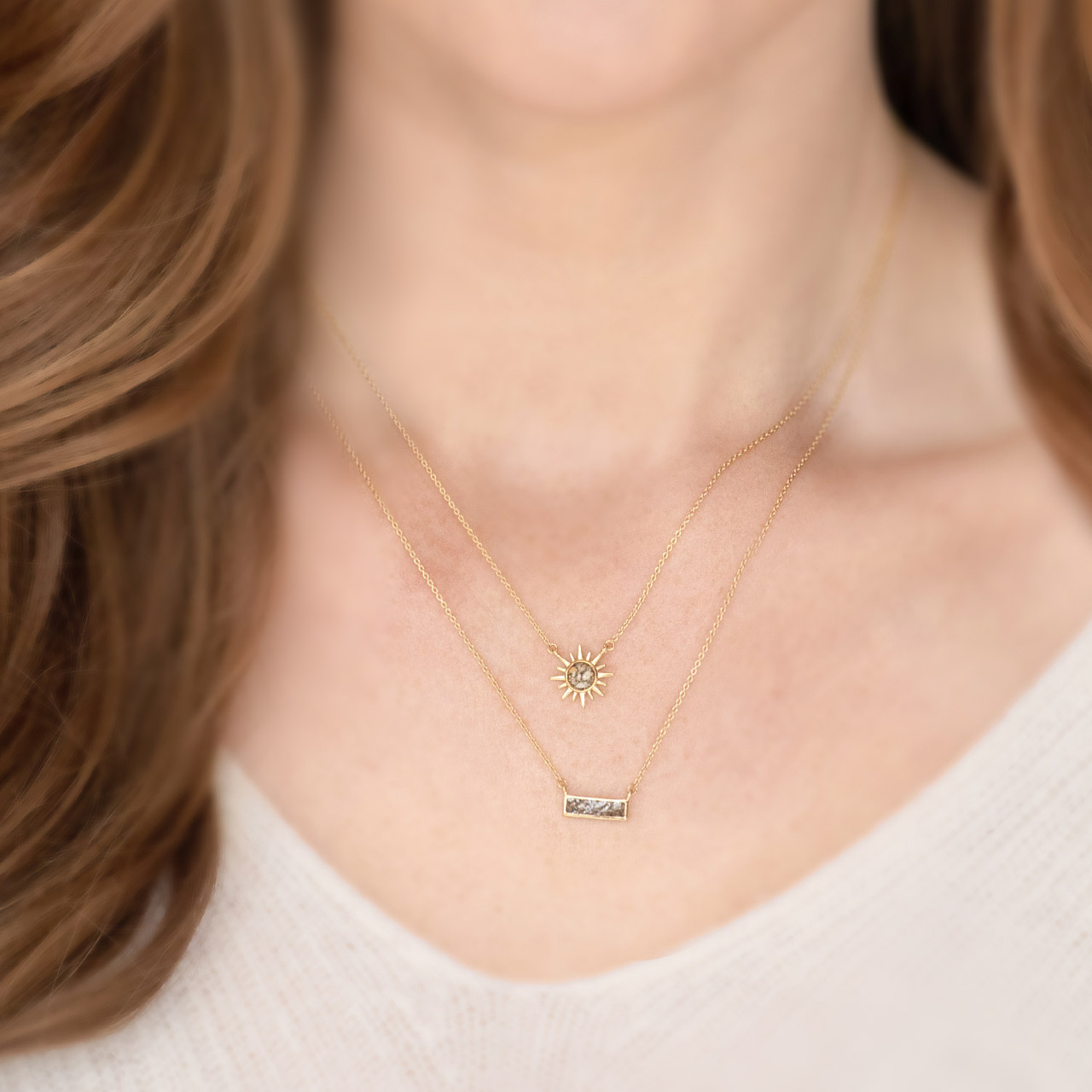 Gift for Mom, Two Initial Necklaces, Gift for Sister, Layered Necklace Set, Delicate  Gold Necklace, Personalized Necklace, Tiny Bar Necklace