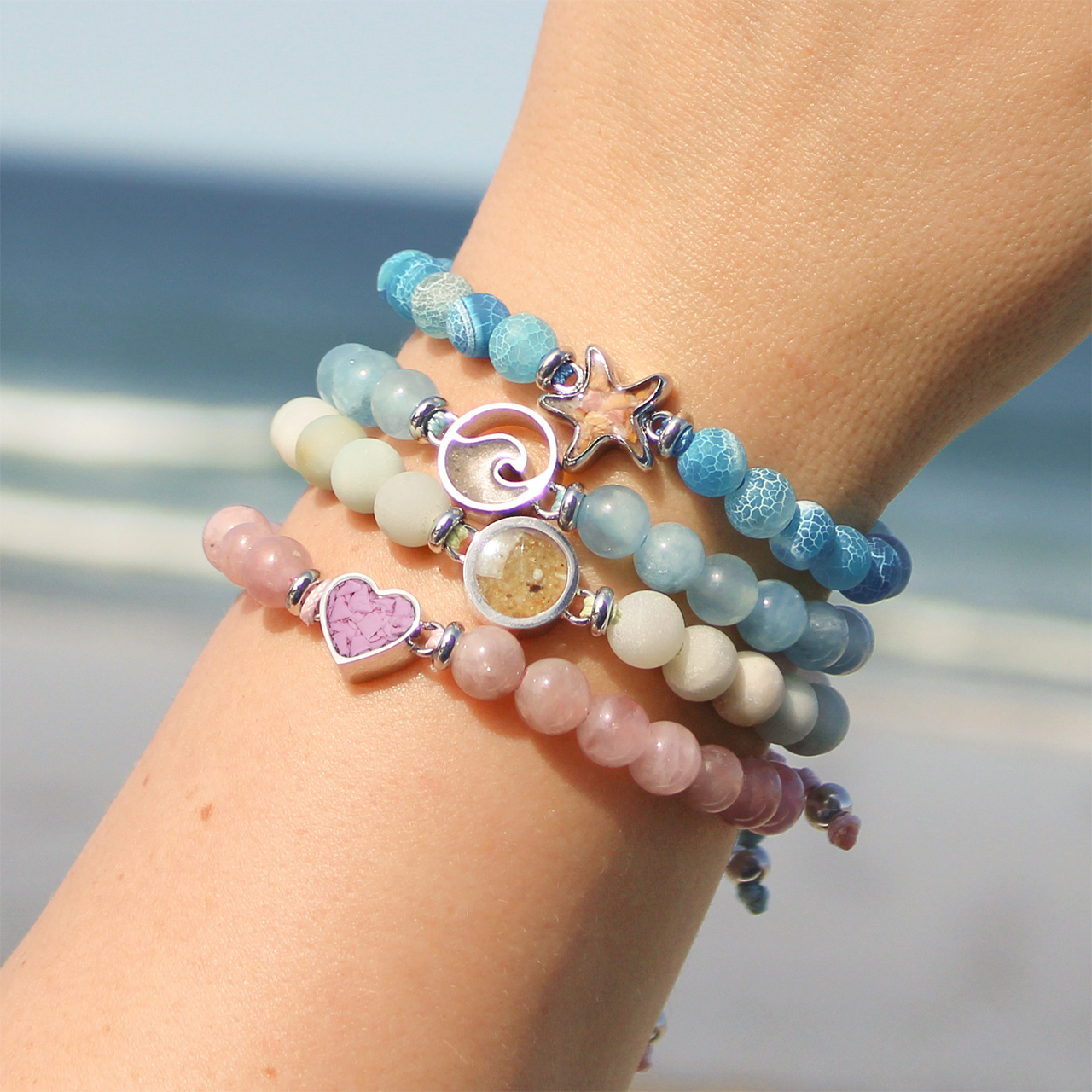 Dune Jewelry x 4ocean Breast Cancer Awareness Beaded Bracelet - Rose Quartz