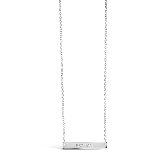 Engravable Charm Stationary Necklace
