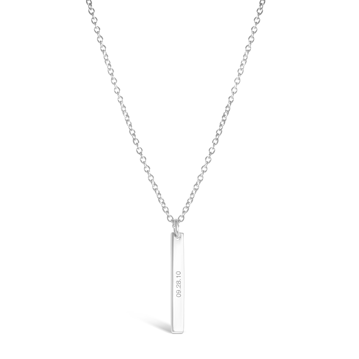 Engravable Necklace - Vertical Bar