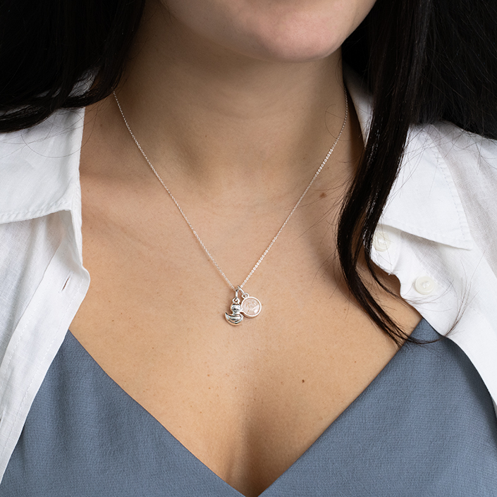 Travel Treasures Necklace - Rubber Duck & Round Charms