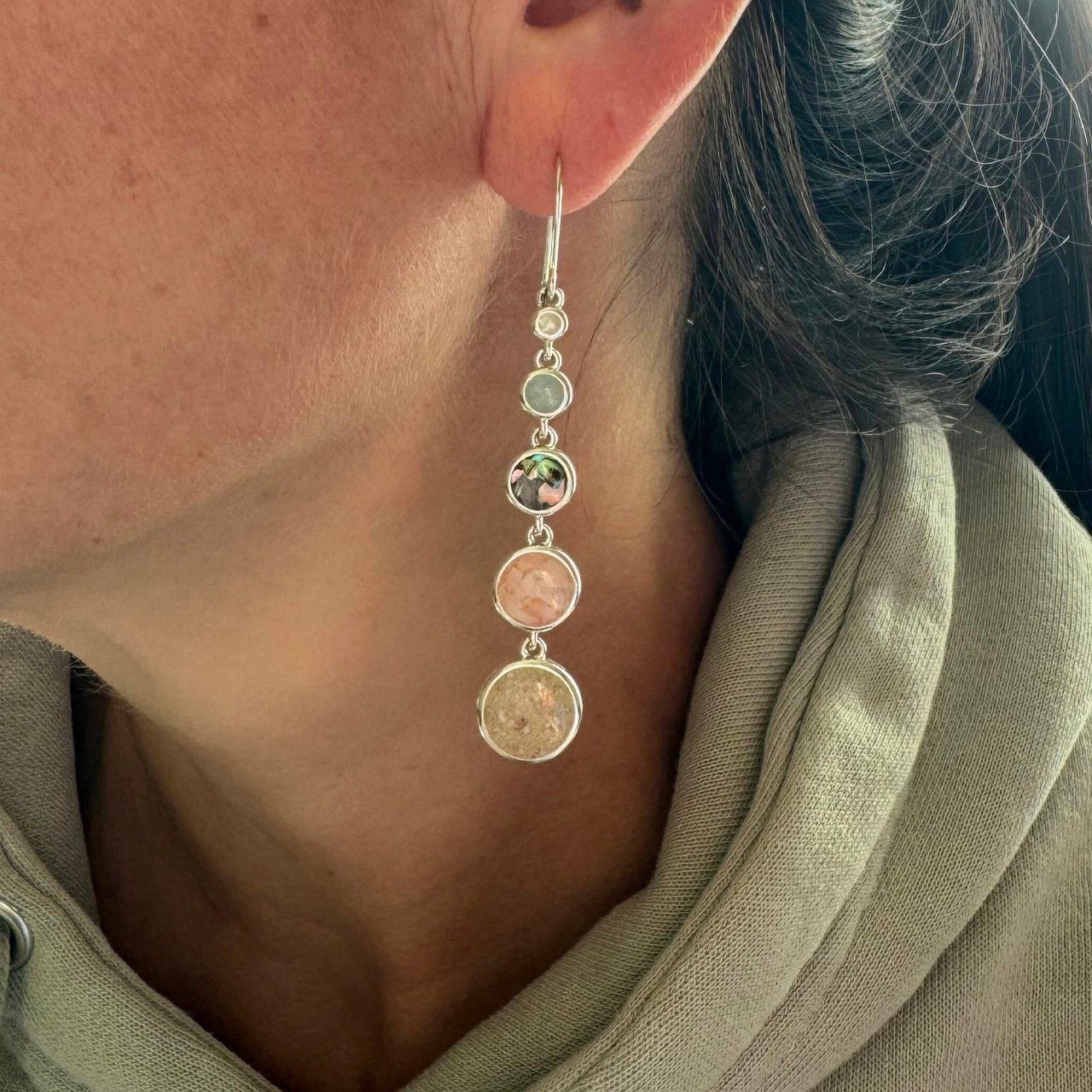 Cascade Earrings - Dune Silver