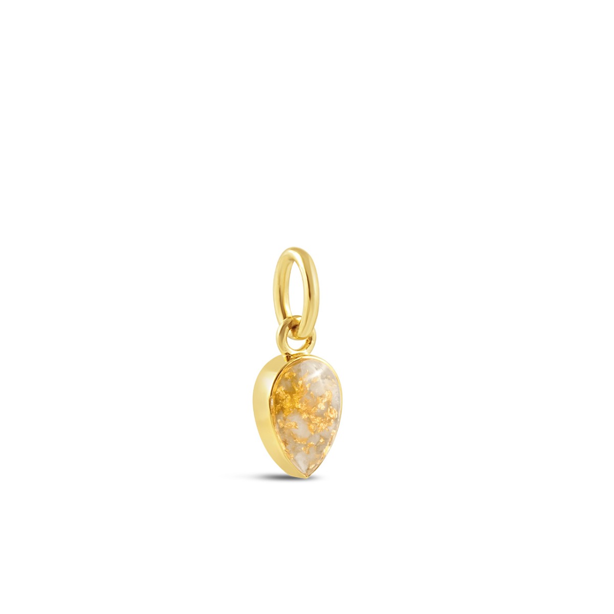 Collectible Travel Treasures™ Customizable Inverted Teardrop Charm - 14k Gold Vermeil