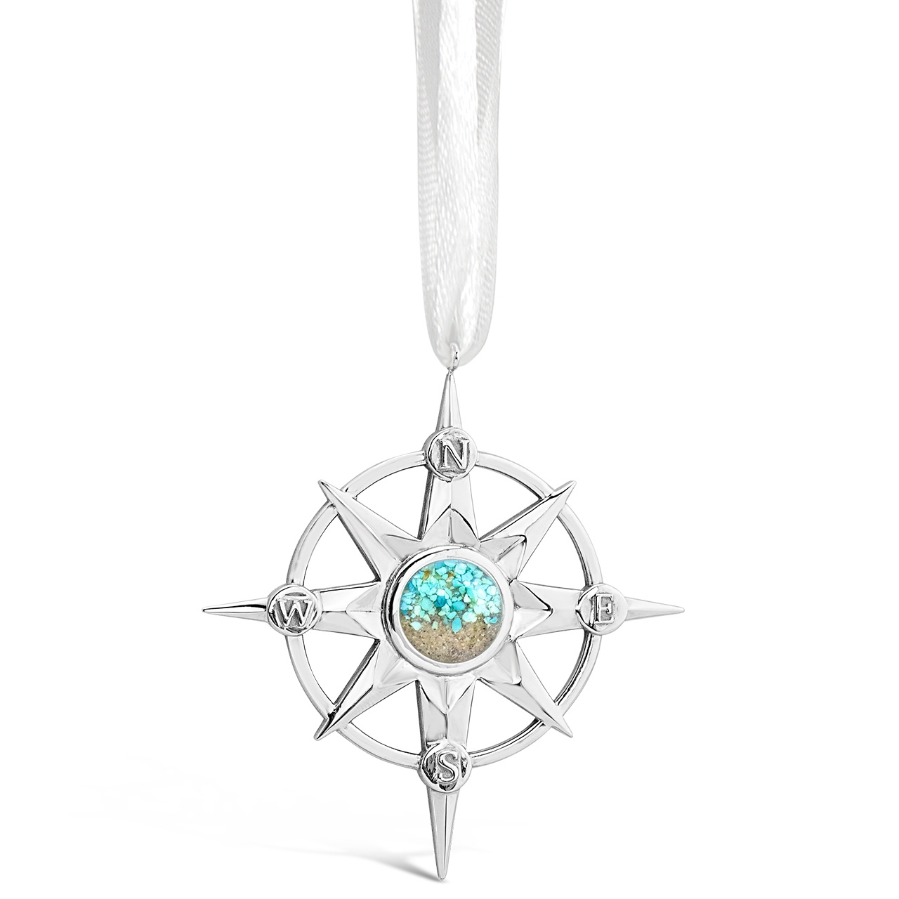 Compass Ornament Gradient Laguna Beach Turquoise