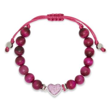Dune Jewelry x 4ocean Breast Cancer Awareness Beaded Bracelet - Pink Tiger Eye