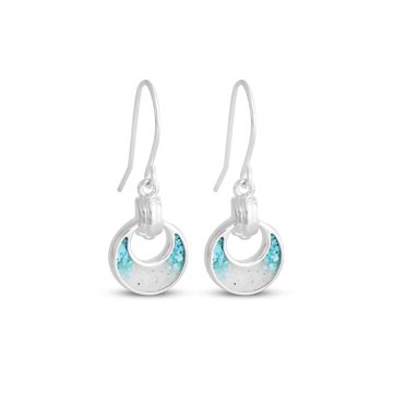 BC - Crescent Drop Earrings - Turquoise Gradient
