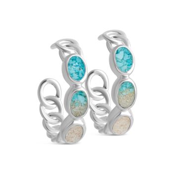 Milan Hoop Earrings - Turquoise Gradient