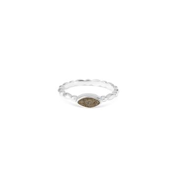 Marquise Textured Stacker Ring