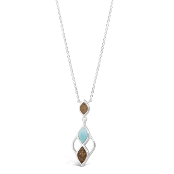 Tidepoint Triple Drop Stationary Necklace - Larimar & Sand