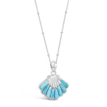 BC - Scallop Shell Necklace - Larimar