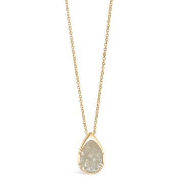 BC - Teardrop Necklace - 14k Gold Vermeil - Diamond Gradient