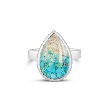 BC - Teardrop Ring - Turquoise Gradient