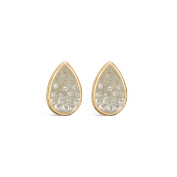BC - Teardrop Stud Earrings - 14k Gold Vermeil - Diamond Gradient