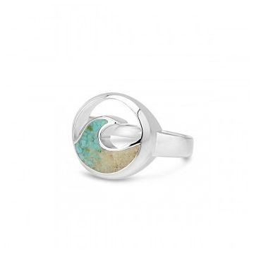 BC - Cresting Wave Ring - Turquoise Gradient
