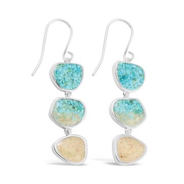 BC - Triple Drop Earrings - Turquoise Gradient