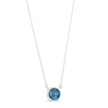 Birth Month Flower Necklace - August - Hydrangea