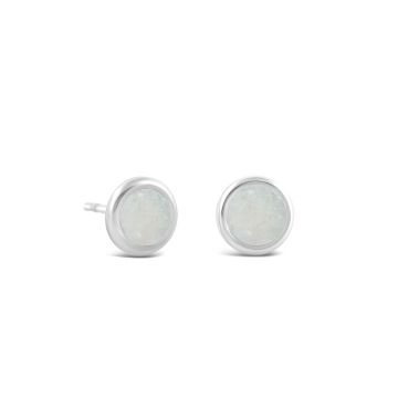 Birth Month Power Stone Dune Drop Studs - June - Moonstone