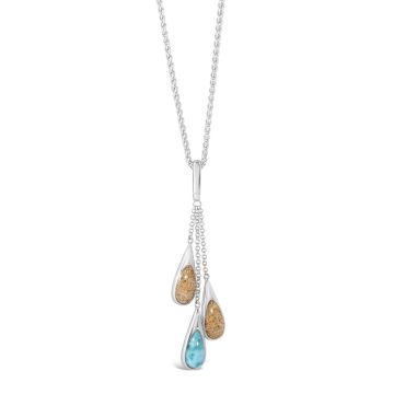 BC - Caribbean Rain Necklace Larimar and Sand