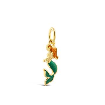 Collectible Travel Treasures Mermaid Charm - 14k Gold Vermeil