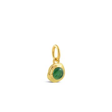 Collectible Travel Treasures Jade Charm - 14k Gold Vermeil