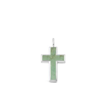 Cross Charm - Dune Silver