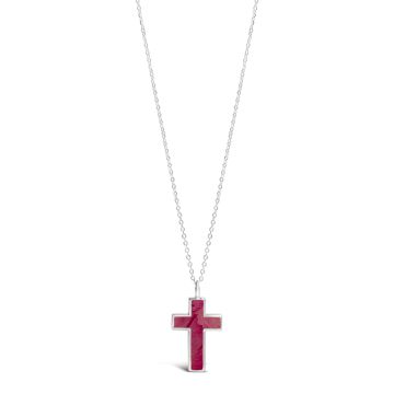Cross Necklace - Dune Silver