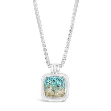 Cushion Cut Nautical Necklace - Turquoise Gradient