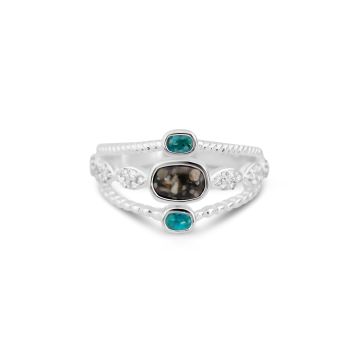 Diamond Boho Stack Ring - 14k White Gold