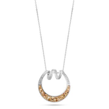 Diamond Spindrift Necklace - 14k White Gold