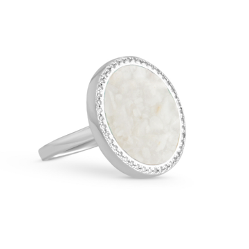 Diamond Solara Ring - Round - 14k White Gold