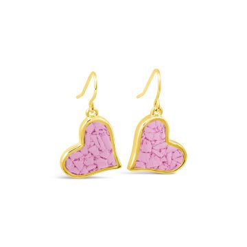 Explorer Heart Drop Earrings - Gold