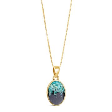 Sandrop Necklace - Gold - Turquoise Gradient