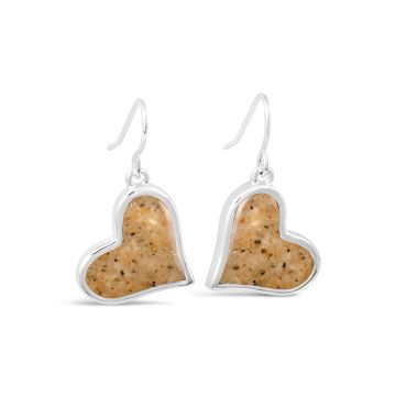 Explorer Heart Drop Earrings - Silver