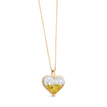 Heart of Sand Necklace - Dune Gold - Mother of Pearl Gradient