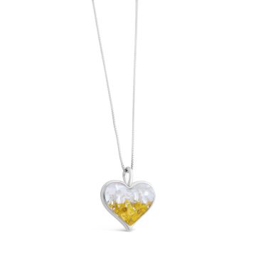Heart of Sand Necklace - Dune Silver - Mother of Pearl Gradient