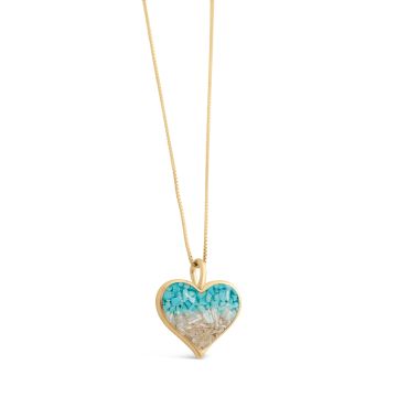 Heart of Sand Necklace - Dune Gold - Ocean Gradient