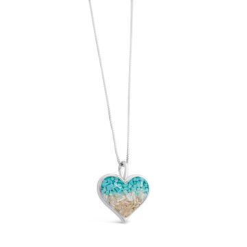 Heart of Sand Necklace - Dune Silver - Ocean Gradient