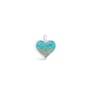 Heart of Sand Pendant - Turquoise Gradient - Dune Silver