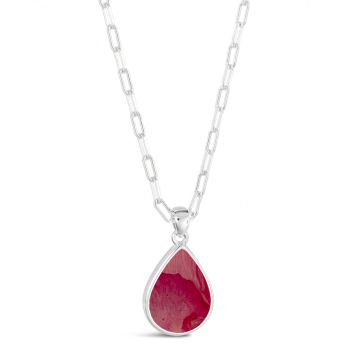 Large Teardrop Necklace - Dune Silver