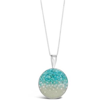 Marina Necklace - Diamond & Turquoise Gradient