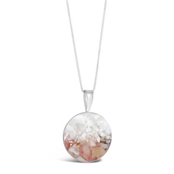 Marina Necklace - Dune Silver - Mother of Pearl Gradient