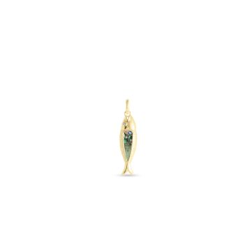 Minnow Pendant - Dune Gold - Abalone Gradient