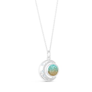 New Moon Necklace by Captain Kate - Turquoise Gradient